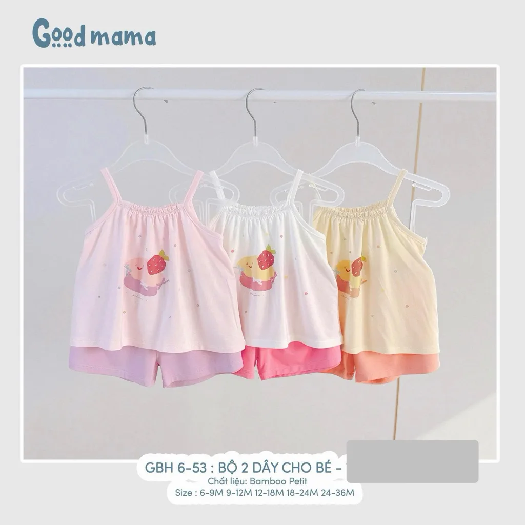 [ GOODMAMA ] Bộ hai dây cho bé size 9 tháng đến 5 tuổi hãng Goodmama